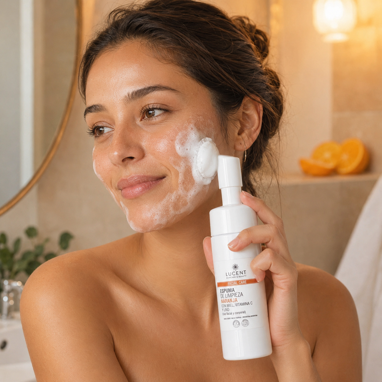 Rutina de limpieza facial con cepillo